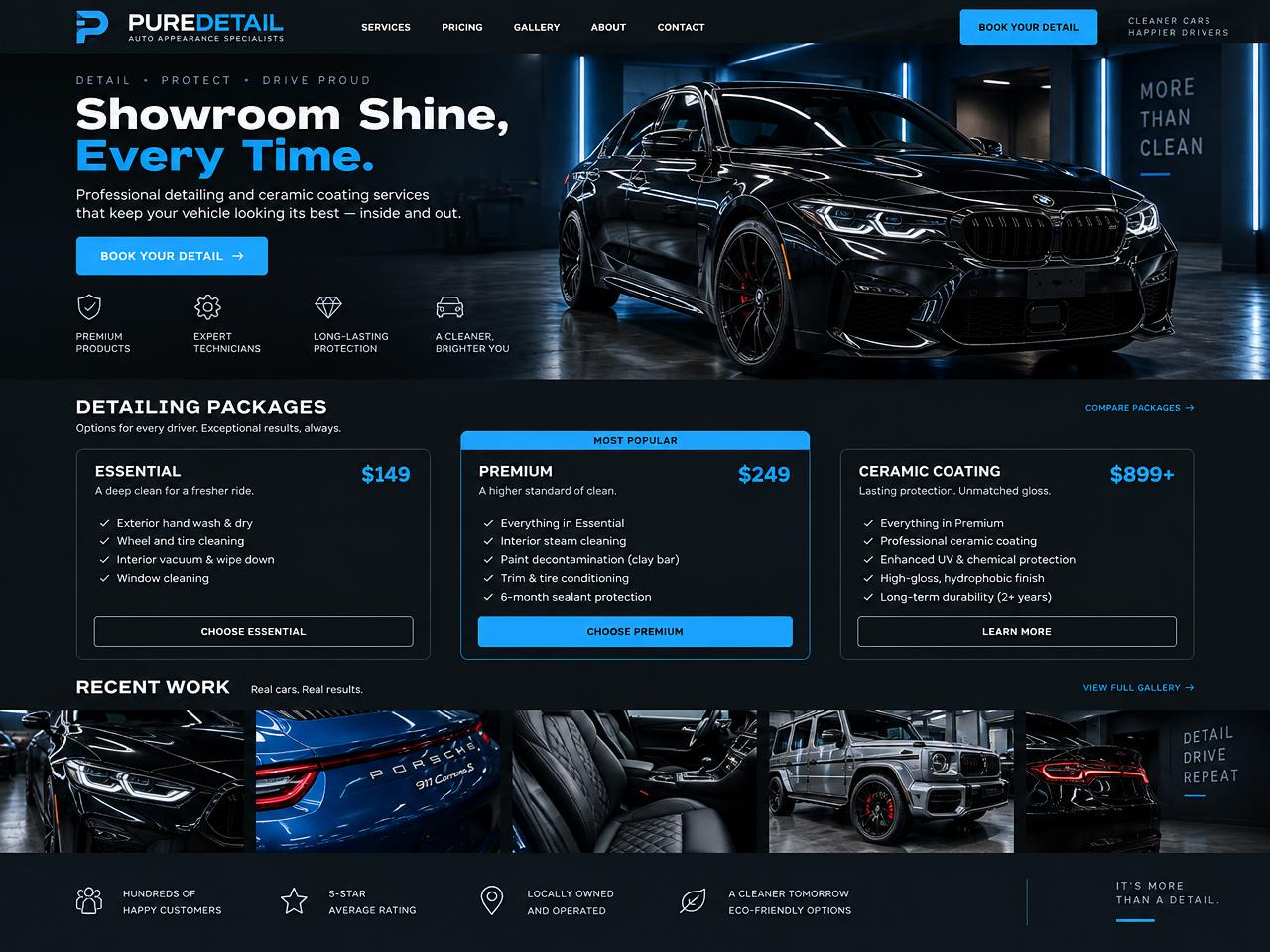 Pure Detail website example